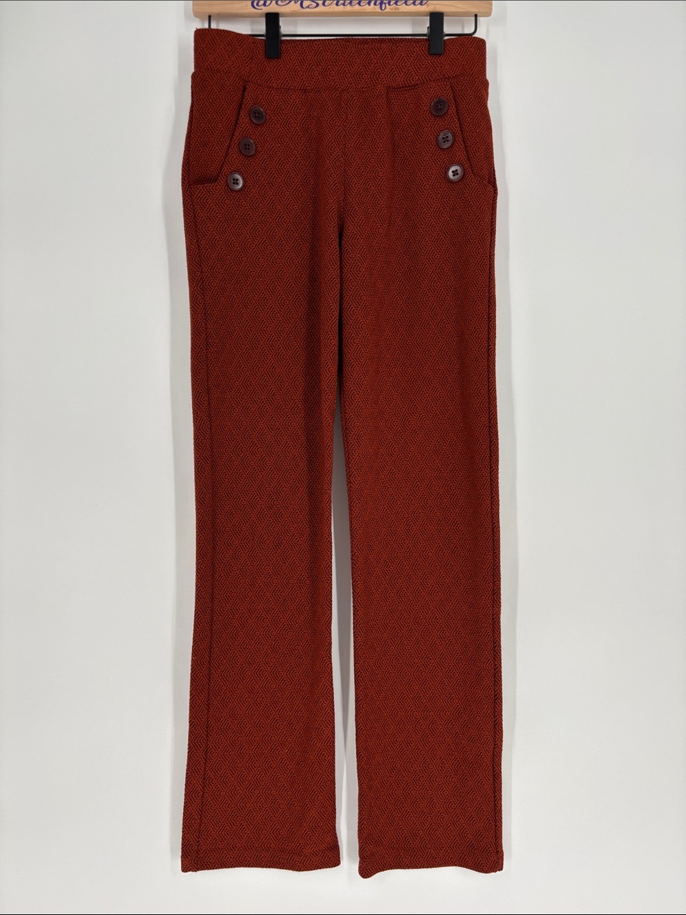 Betabrand small petite burnt orange rust pants